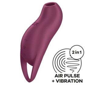 SATISFYER - POCKET PRO 1 STIMULATEUR DE CLITORIS GRENAT