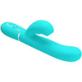 PRETTY LOVE - PERLITA VIBRATEUR MULTIFONCTION 3 EN 1 POINT G VERT AQUA