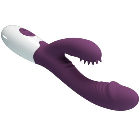 PRETTY LOVE - BUTTERFLY KISS VIBRATEUR RABBIT ET STIMULATEUR DE POINT G VIOLET