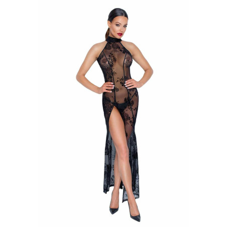 F239 Robe longue en tulle