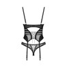 Lune Bellis corset et string - Noirs