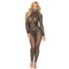 Bodystocking en résille grosse maille et finition strass - DG0511BLK