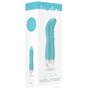 Vibromasseur avec strie turquoise point G multivitesse - LOV005TUR