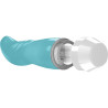 Vibromasseur avec strie turquoise point G multivitesse -