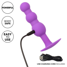 CALEXOTICS - FIRST TIME PLUG ANAL SONDE TRIPLE BILLES 10 VIBRATIONS VIOLET