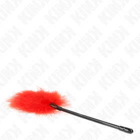 KINK - PLUMES TICKLE ROUGES UTILISÉES POUR LE KIT BONDAGE 27 CM