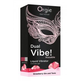 Gel d'excitation Dual Vibe Strawberry Gin Tonic Liquid Vibrator