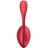 SATISFYER - SHINY PETAL STIMULATEUR À TÉLÉCOMMANDE À DISTANCE G POINT ROUGE APPLICATION GRATUITE