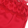 SUBBLIME - BABYDOLL EN SATIN AVEC DENTELLE ROUGE S/M