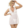 SUBBLIME - BABYDOLL DÉCOLLETÉ V DENTELLE BLANC S/M