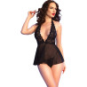 CHILIROSE - CR 4720 BABYDOLL & STRING NOIR S