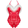 LIVCO CORSETTI FASHION - BODY FEMME EN DENTELLE PÈRE NOËL S/M