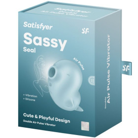 SATISFYER - SASSY SEAL STIMULATEUR ET VIBRATEUR BLEU