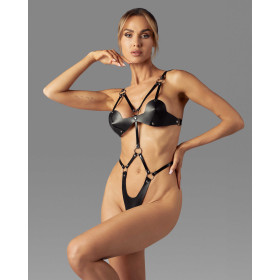 Dame controle body ouvert - Noir