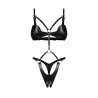 Dame controle body ouvert - Noir