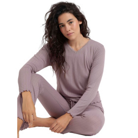 Pyjama pantalon top manches longues Soft Canale