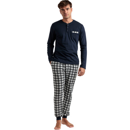 Pyjama tenue pantalon polo manches longues Classic Checks