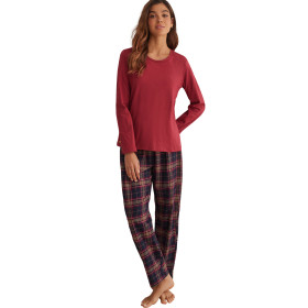 Pyjama pantalon top manches longues PLAID