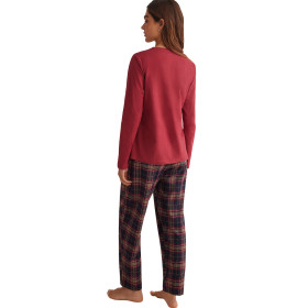 Pyjama pantalon top manches longues PLAID