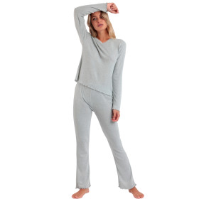 Pyjama pantalon top manches longues Soft Canale