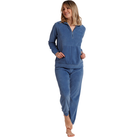 Pyjama tenue d'intérieur pantalon top manches longues Corduroy