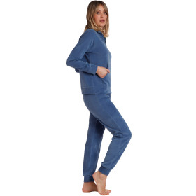 Pyjama tenue d'intérieur pantalon top manches longues Corduroy