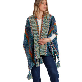 Poncho ouvert Azteca