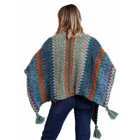 Poncho ouvert Azteca