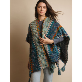 Poncho ouvert Azteca