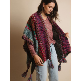 Poncho ouvert Azteca