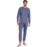 Pyjama tenue pantalon polo manches longues Blue Premium