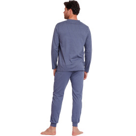 Pyjama tenue pantalon polo manches longues Blue Premium