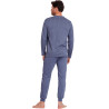 Pyjama tenue pantalon polo manches longues Blue Premium