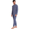 Pyjama tenue pantalon polo manches longues Blue Premium