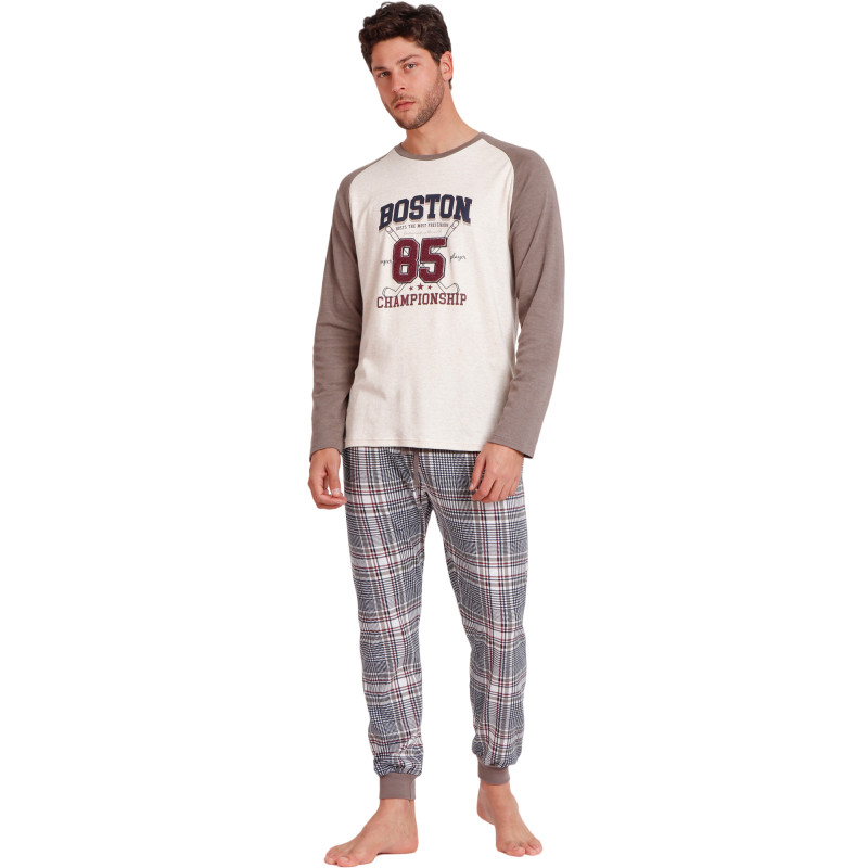 Pyjama tenue pantalon top manches longues Boston