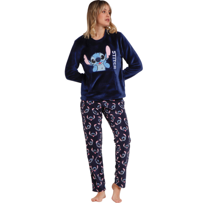 Pyjama tenue pantalon top manches longues Stitch Faces Disney