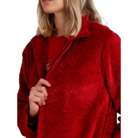 Veste longue d'intérieur Rosas Jacquard