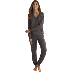 Tenue détente et intérieur pyjama pantalon top col V TRICOTP98