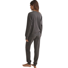 Tenue détente et intérieur pyjama pantalon top col rond TRICOTP98