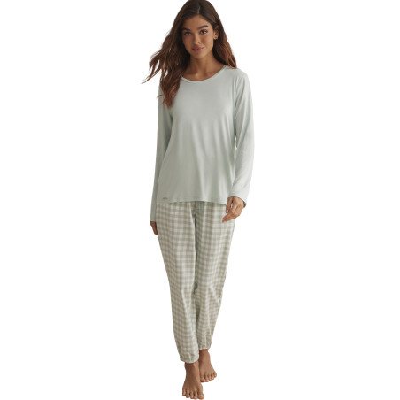 Pyjama pantalon top manches longues VICHYP91