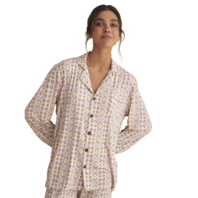 Pyjama pantalon chemise manches longues ETNICA