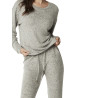 Tenue détente pyjama pantalon top manches longues BASIC P82