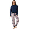 Pyjama pantalon resserré top manches longues Ocean