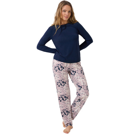 Pyjama pantalon large top manches longues Ocean