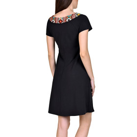 Robe estivale manches courtes Haiti noir