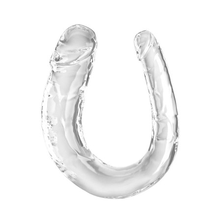 KING COCK - DOUBLE TROUBLE DOUBLE GODE 33 CM TRANSPARENT