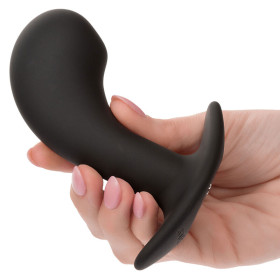 CALEXOTICS - ROCK BOTTOM PLUG ANAL COURBE 10 VIBRATIONS SILICONE NOIR