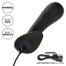 CALEXOTICS - ROCK BOTTOM PLUG ANAL COURBE 10 VIBRATIONS SILICONE NOIR