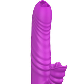 ARMONY - VIBRATEUR MULTIFONCTION ANGELIA DOUBLE LANGUE EFFET CHALEUR VIOLET