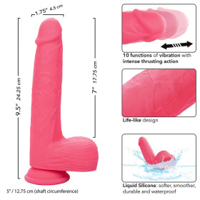 CALEXOTICS - STUDS VIBRATEUR RÉALISTE 10 VIBRATIONS ROSE